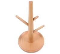 Tofficu Solid Wood Watch Organizer Stand, Removable Jewelry Holder for Home Entryway, Beech Tree Design Display Rack for Watches and Necklaces
