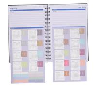 Tofficu Spiral Coil Agenda Notebook with Monthly and Weekly Planner PU Cover Study and Efficient Schedule Book for Office School and Home Use Lightweight Daily Organizer for Task and Work
