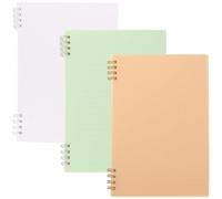 Tofficu Spiral Notebook 3 pack A5 Wirebound Notebook with Plastic Cover Lined Journal for Note Taking Academic Writing Sketches and Daily Planning