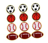 Tofficu Sports Embroidered Iron Patches High Definition Football Soccer Basketball Baseball Designs DIY Decorative Appliques for Clothing Bags Shoes Hats Easy Sew Heat Press Craft