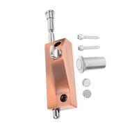 Tofficu Spring Loaded Door Bolt Lock with Automatic Rotating Button Thickened Aluminum Alloy Slide Latch for Internal Doors Jam Security Bolt Safe Unlocking Mechanism Random Color