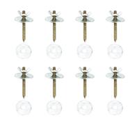 Tofficu Stainless Steel Bird Cage Perch Screws Kit Sturdy 8 Sets with Retaining Screws and Fixing Caps Cage Accessories Safe for Pets for Bird Stands and Hamster Springboard Fixing