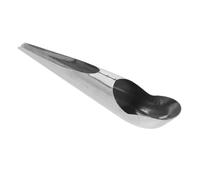 Tofficu Stainless Steel Bird Feeder Feed Scoop No Burrs Convenient Feeding Solution Silver for Laboratories and Farms