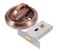 Tofficu Stainless Steel Concealed Embedded Pull Ring Handle Lock for Sliding Doors Invisible Single Sided Furniture Lock with Rust Resistant Electroplated Surface Practical and Design