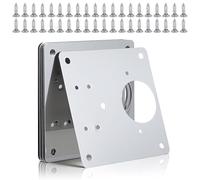 Tofficu Stainless Steel Hinge Repair with Holes - 8pcs Cupboard Door Hinge Repaire Brackets, Hinge-Repair Plate with 48 Fixing Screw, Cabinet Hing-Repair Plate Kit for Wood Furniture