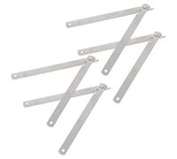 Tofficu Stainless Steel Lid Support Hinge Folding Desk Lid Stay Connector Heavy Duty Table Bracket for Wardrobe Chest Drop Front Desk 4Pcs Sturdy Hardware Hinges