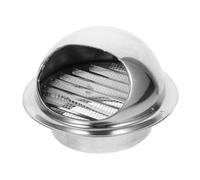 Tofficu Stainless Steel Vent Cap Louvered Grille Ventilation Cover for Outdoor Wall Mount Use Rainproof Exhaust Vent Replacement