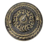 Tofficu Sturdy Ceiling Plate 130Mm Diameter Black Retro Suction Hooks 2Pcs Decorative Pattern for Bathroom and Kitchen Lighting Fixtures