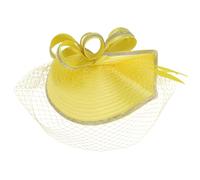 Tofficu Tea Party Hat Fascinator Hat Headband Stylish Hemp Yarn Mesh Yarn Embellishes Hairstyles Convenient to Wear Brides Ladies Wedding Church Accessories