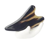 Tofficu Thick 11cm Natural Horn Gua Sha Scraping Massage Tool Multi-functional Face and Body Scrape Board for Skin Therapy and Trigger Point Treatment