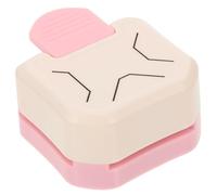 Tofficu Three-in-one Craft Corner Punch Paper Puncher Oval Hole Scrapbooking Diy Handmade Portable Pink Paper Corner Cutter for Creative