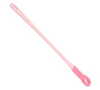 Tofficu Toe Scrubber Brush for Shower with Long Handle - Soft Silicone Bristles Foot Cleaner for Dead Skin Removal and Toe Gap Cleaning - Pink Foot File Exfoliator for Men, Women,