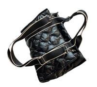 Tofficu Tote Bag Stylish Minimalist for Women Large Capacity Nylon with Hand Holding Feature and Waterproof Material Shoulder Bag in Black for Shopping and Dating