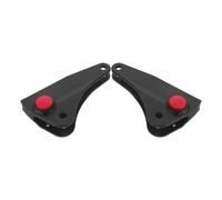 Tofficu Universal Plastic Armrest Bracket for Mobility Chairs and Electric Wheelchairs, Sturdy Wheelchair Arm Latch Clip with Quick Release, for Short Trips and Nursing Homes, Black Pair