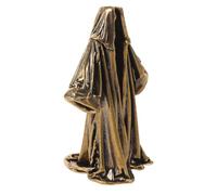 Tofficu Vintage Gothic Faceless Ghost Statue Mini Brass Halloween Figurine with Effortless Placement and No Installation Needed, Small Golden Ghost Ornament for Shelf or Coffee Shops Decor