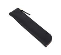 Tofficu Vintage Leather Pencil Case for Teens, Large Capacity Black | Zippered Stationery Organiser, Cattlehide Build, Workspace and Study Use, Safeguards Writing Tools with Protective Design