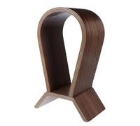 Tofficu Walnut Solid Wood Headphone Stand Headset Rack Headset Holder Display Stand Creative Natural Design for Gaming Setup Home Office for Displaying and Storing Your Headphones