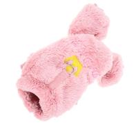 Tofficu Warm Thickened Pink Dog Winter Coat with Crown Pattern, Soft Plush Four-legged Pet Costume for Xl Puppies, Skin-friendly Cold Weather Apparel for Small Dogs