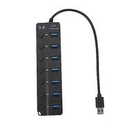 Tofficu Wavlink USB 3.0 Universal Docking Station, 7-port Hub Data Dock with Built-in Overload and Short-circuit Protection, Plug and Play, LED Light Design