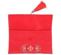 Tofficu Wedding Red Envelope Chinese Cloth Envelopes Luck Money Bags Portable Packets Wear-resistant for Wedding Party Favor