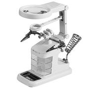 Tofficu Welding Table Tool Magnifying Glass Station Led Light Helping Hand Clips Soldering Station Light for Desktop Magnifier Use