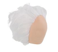 Tofficu White Bald Cap with Realistic Appearance and Comfort Fit, High-temperature Wire Material Bald Head Wig for Adults, for 100 Days of School and April Fools Day Cosplay