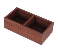 Tofficu Wood Tea Sugar Organiser Large Capacity Storage Box Multifunctional Design Sturdy Solid Wood Stylish Minimalist Countertop Office Use