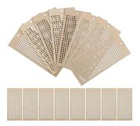 Tofficu Wooden Cross Stitch Bookmarks 16 Pcs Blank Embroidery Bookmark Craft Kit with Pre-Drilled Holes 5.12X2.36 Inch for DIY Personalised Decoration and Reading Accessories