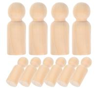 Tofficu Wooden Doll Toy 6.5 Inch Unfinished Wood Craft for Kids DIY Painting and Creative Art Projects Eco-Friendly Portable Wooden Figure for Imagination and Hands-on Skills