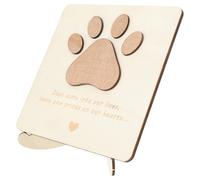 Tofficu Wooden Pet Memorial Card Pet Loss Commemorative Card Portable Remembrance Keepsake Creative Thoughtful Design Timeless Keepsake Beige for Dog Women