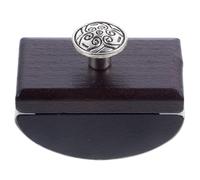 Tofficu Wooden Rocker Blotter for Calligraphy, Quick Dry Ink Absorbent Tool | Arch Paper Insert, Portable Desk Accessory, Brown and Black Finish, for Office Practice and Artists