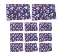 Tofficu Wrapping Paper Coated Paper Eid Mubarak 20 Sheets with Mosque Moon Star Patterns Smooth Surface, DIY Friendly Crafting for Islamic Festival Wrap Projects for Family Gatherings