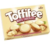 Toffifee White Chocolate, Chewy Caramel Cups With Hazelnut & Smooth White Chocolate Treats, 15 Pieces (Pack of 1)