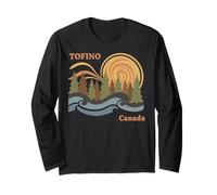 Tofino Canada Vancouver Island Chill Nature Pine Forest Long Sleeve T-Shirt
