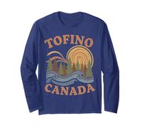 Tofino Canada Vancouver Island Chill Nature Pine Tree Ocean Long Sleeve T-Shirt