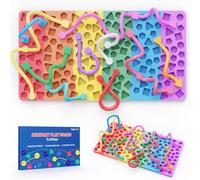 Tofitter Sensory Activity Board for Kids & Adults,Montessori Silicone Fidget Toy with Shape Matching,Quiet Busy Board for Travel,Airplane,Car&Classroom,Calming Focus Toy for Autism,ADHD&Anxiety Relief