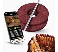 TOFL Baseball Glove Lace Repair Kit with Leather Laces & Needle - Maroon