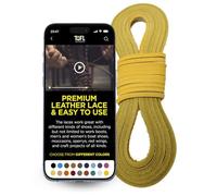 TOFL Leather Boot Laces-easy Sizing Cut to Fit Yellow Size: 72 inches