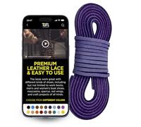 TOFL Leather Work Boot Laces - 72” | ⅛” Thick Cowhide | Shoelaces for Construction, Welding & Hiking Boots with 8-10 Eyelets, Light Purple, 72 inches