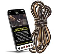 TOFL Logger Leather Boot Laces-Easy Sizing Just Cut to Fit. 108 Inch Long Boot Lace Brown Size: 54 Inch Burgundy