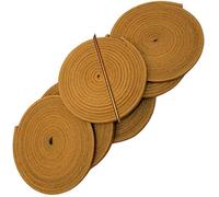 TOFL Softball and Baseball Mitt Lace Kit | 6 Leather Laces with Lacing Needle for Catchers Glove | Tan