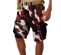 TOFOTL Mens Cargo Shorts with Pockets Dressy Breathable Ceremonial Wicking Work Wear Summer Color Lightweight Bike Trendy Outdoor Military Wine