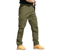 TOFOTL Work Trousers Leisure Fashion Mountaineering Holiday Stretch Fit Multi with Pockets Trousers Stretch Cargo Pants Bike Slim Summer Color Fit Running Army Green
