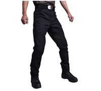 TOFOTL Work Trousers Men Summer Color Designer Bike Labour Polyester Lightweight Multi with Pockets Pants Cargo Joggers Gym Slim Luxury Workwear Golf Black