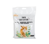 Tofu Cat Litter 10kg | Plant Based Fast Clumping Flushable Cat Litter | Biodegradable Dust Free Odour Control | Eco Friendly Natural Litter for Indoor Cats (Activated Carbon)