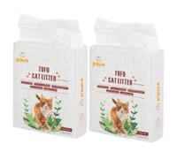 Tofu Cat Litter Clumping 2 X 2.5Kg Premium Eco Friendly Toilet Flushable Easy Clumping Tofu Litter Biodegradable Chemical Free Super Absorbent 5Kg/12L (Original)