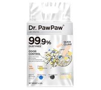 Tofu Cat Litter, Dr. PawPaw Clumping Cat Litter, Natural Tofu Scent 6 lb, Dust-Free Keep Kitty Tidy, Superior Odor Control Keep Step Fresh