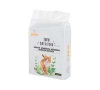 Tofu Cat Litter Premium Eco Friendly Toilet Flushable Fast Clumping Tofu Litter Biodegradable Chemical Free Super Absorbent 2.5Kg/6L 100% Organic (Activated Carbon)
