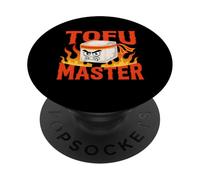 Tofu Master Angry Ninja Plant Based Pun PopSockets Adhesive PopGrip