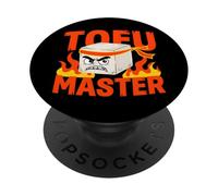 Tofu Master Angry Ninja Vegan Humor PopSockets Adhesive PopGrip